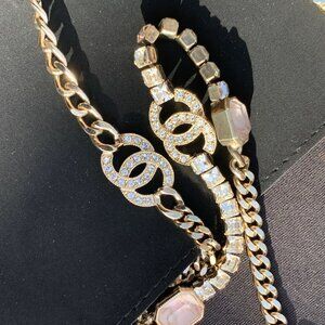 Chanel TRIPPLE CC Crystals Belt, Crystals, Wear Long or Double up for Choker